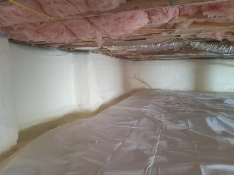 Crawl space encapsulation with closed-cell spray foam for Spray Foam Roofing in West Haven-Sylvan